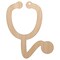 Stethoscope Medical Doctor Nurse Unfinished Craft Wood Holiday Christmas Tree DIY Pre-Drilled Ornament